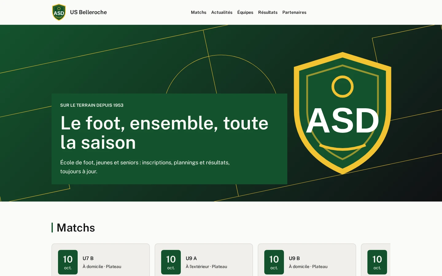 Le site public du club de démonstration sur ordinateur